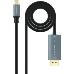 Cable Conversor Nanocable 10-15-5022- USB Tipo-C Macho - Displayport Macho- 2m- Negro