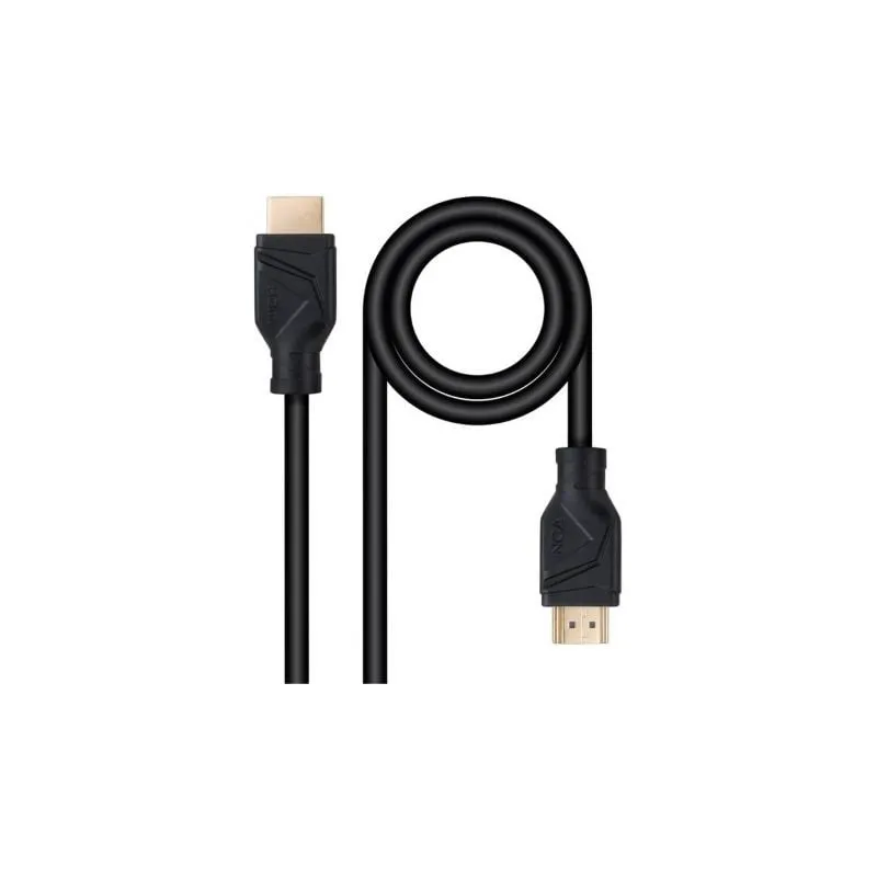 Cable HDMI 2-1 8K Nanocable 10-15-8302- HDMI Macho - HDMI Macho- 2m- Negro