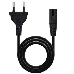 Cable Alimentación Forma 8 Nanocable 10-22-0402-L300- CEE7-16 Macho - C7 Hembra- 3m- Negro