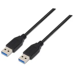 Cable USB 3-0 Nanocable 10-01-1002-BK- USB Macho - USB Macho- 5Gbps- 2m- Negro