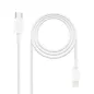 Cable USB 2-0 Tipo-C Lightning Nanocable 10-10-0601- USB Tipo-C Macho - Lightning Macho- 1m- Blanco Cable USB 2-0 Tipo-C Lightning Nanocable 10-10-0601- USB Tipo-C Macho - Lightning Macho- 1m- Blanco