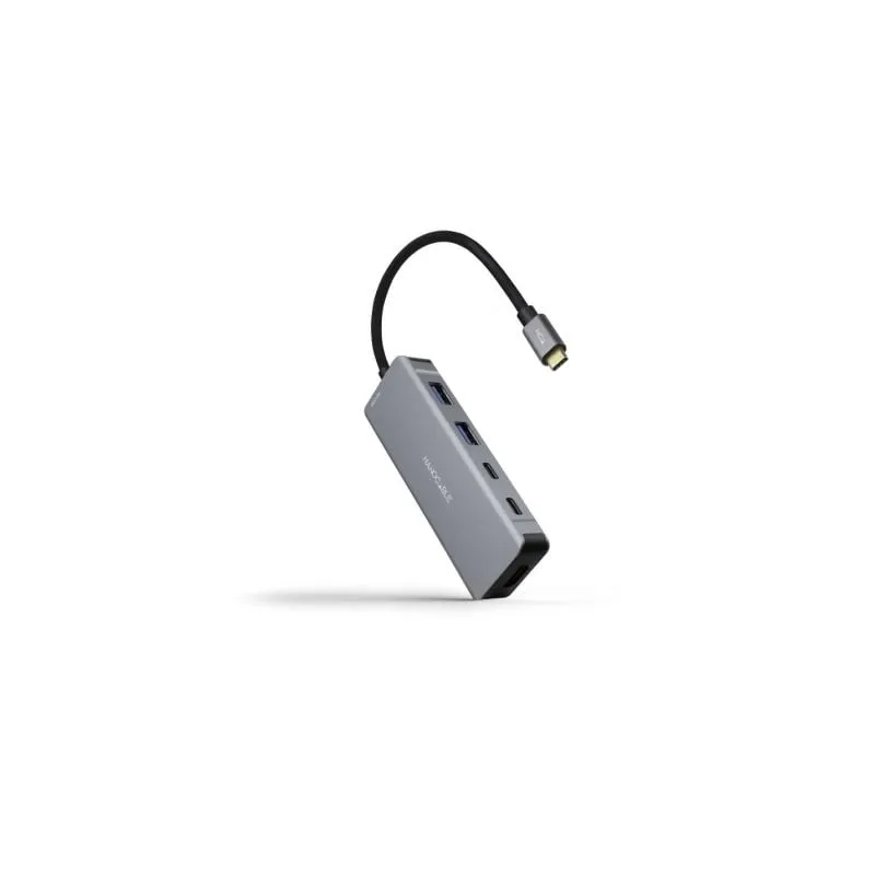 Docking Tipo-C Nanocable 10-16-1006- 2xUSB- 1xHDMI 4K- 2xUSB Tipo-C- 1xUSB Tipo-C PD- Gris