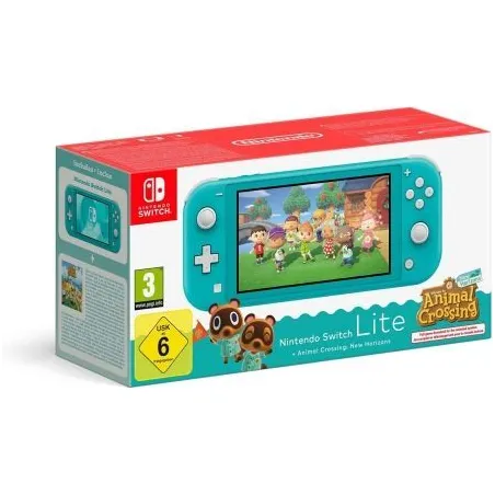 Nintendo Switch Lite Azul Turquesa + Juego Nintendo Animal Crossing New Horizons