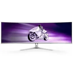 Monitor Gaming Ultrapanorámico Curvo Philips Evnia 8000 49M2C8900L 49"- Dual QHD- 0-03ms- 144Hz- QD-OLED- Multimedia- Blanco