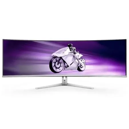 Monitor Gaming Ultrapanorámico Curvo Philips Evnia 8000 49M2C8900L 49"- Dual QHD- 0-03ms- 144Hz- QD-OLED- Multimedia- Blanco