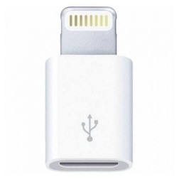 Adaptador Micro USB Lightning 3GO A200- Micro USB Hembra - Lightning Macho- Blanco