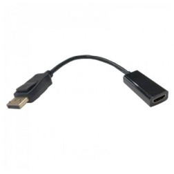 Cable Conversor 3GO ADPHDMI- DisplayPort Macho - HDMI Hembra- 15cm- Negro