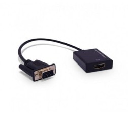 Cable Conversor 3GO C132 HDMI Hembra - VGA Macho- 28-5cm- Negro