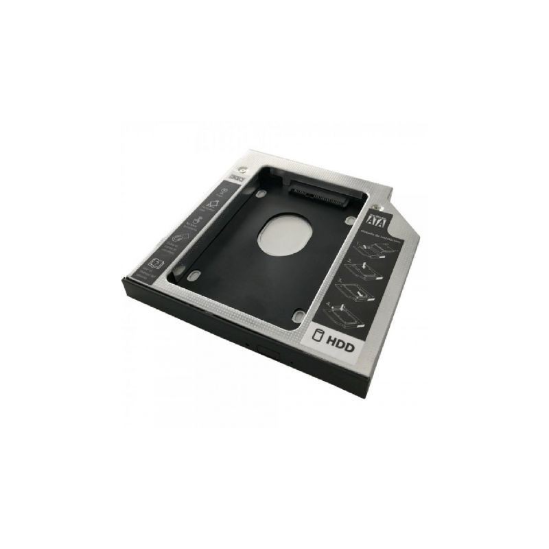 Adaptador DVD a Disco HD-SSD 3GO HDDCADDY127- Incluye Destornillador y Tornillos