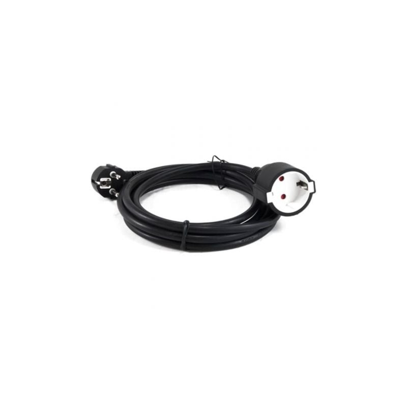 Cable Alargador de Alimentación 3GO AL3M- CEE7 Macho - CEE7 Hembra- 3m- Negro