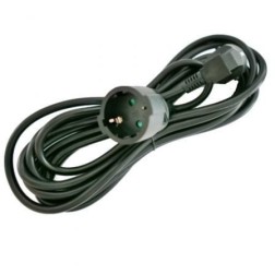 Cable Alargador de Corriente 3GO AL5M- Schuko Hembra - Schuko Macho- 5m- Negro