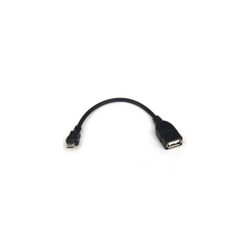 Cable USB 2-0 3GO C122- MicroUSB Macho - USB Hembra- 15cm- Negro