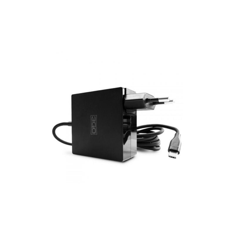 Cargador de Portátil 3GO ALIM65TC2- 65W- Automático- Voltaje 5-20V- USB Tipo-C