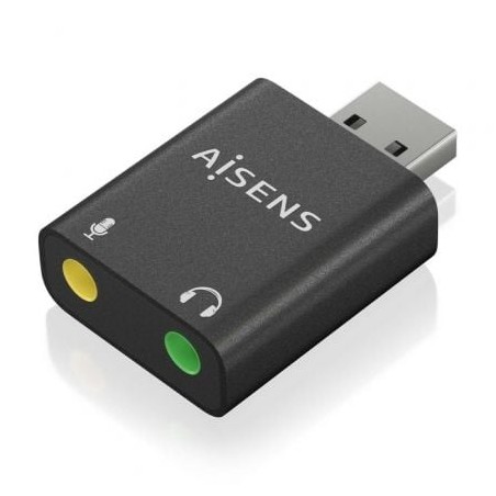 Tarjeta de Sonido Aisens A106-0768- USB Macho - 2xJack 3-5 Hembra