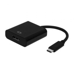 Conversor Aisens A109-0345- USB Tipo-C Macho - DisplayPort Hembra- 15cm- Negro