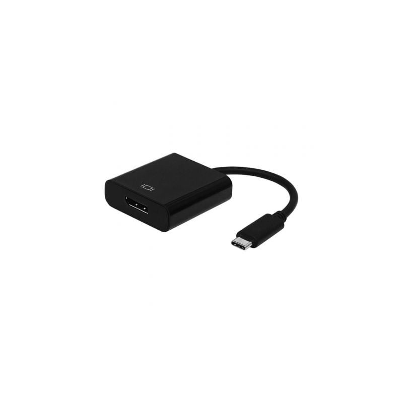 Conversor Aisens A109-0345- USB Tipo-C Macho - DisplayPort Hembra- 15cm- Negro
