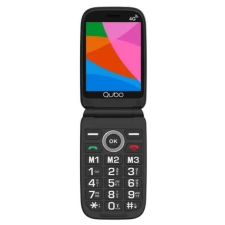 Teléfono Móvil Qubo X-340CB 4G para Personas Mayores- Negro