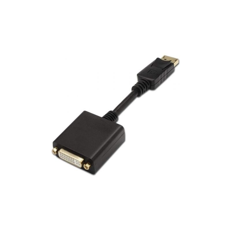 Cable Conversor Aisens A125-0133- Displayport Macho - DVI Hembra- 15cm- Negro