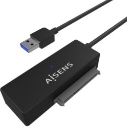 Adaptador para Discos Duros 2-5"-3-5" Aisens ASE-35A01B- USB 3-0 - SATA- con Alimentador