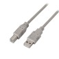 Cable USB 2-0 Impresora Aisens A101-0004- USB Tipo-B Macho - USB Macho- 4-5m- Beige