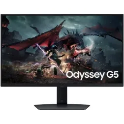 Monitor Gaming Samsung Odyssey G5 G50D S27DG502EU 27"- QHD- 1ms- 180Hz- IPS- Regulable en Altura- Negro