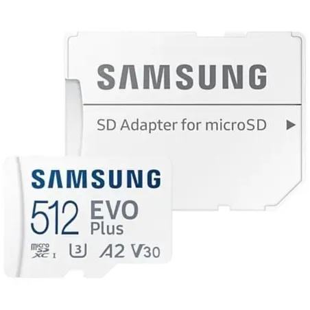 Tarjeta de Memoria Samsung EVO Plus 2023 512GB microSD XC con Adaptador- Clase 10- 160MBs