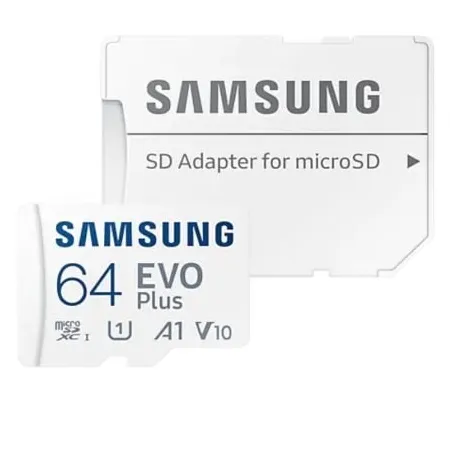 Tarjeta de Memoria Samsung EVO Plus 2023 64GB microSD XC con Adaptador- Clase 10- 160MBs