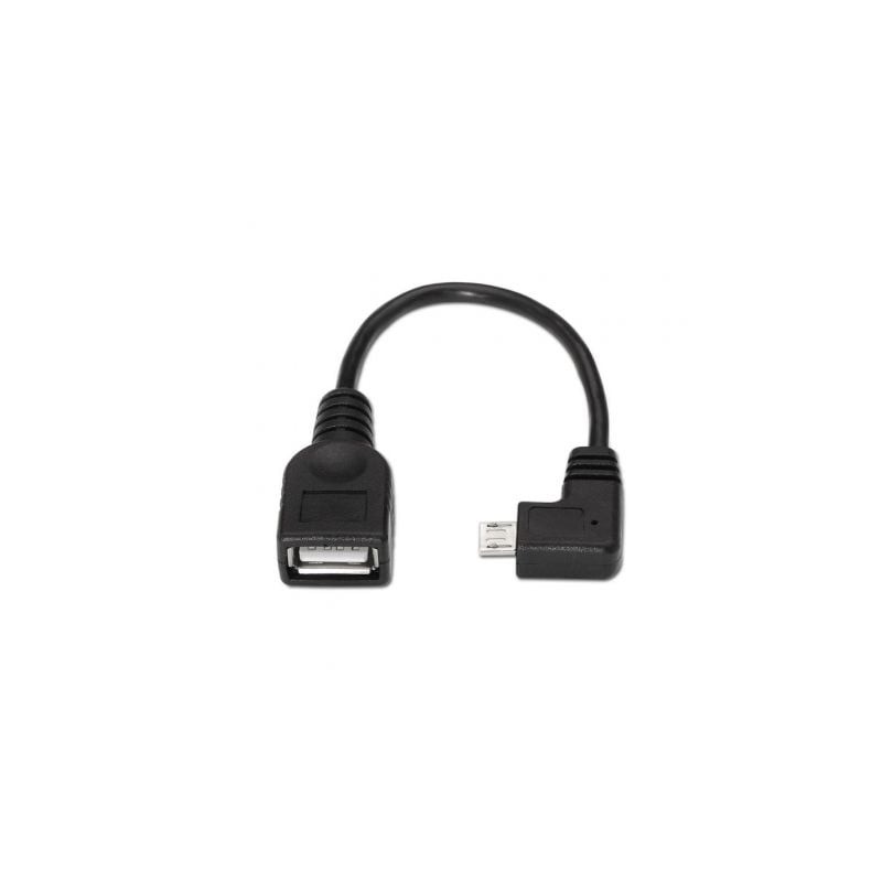 Cable USB 2-0 Aisens A101-0032- MicroUSB Macho - USB Hembra- 15cm- Negro