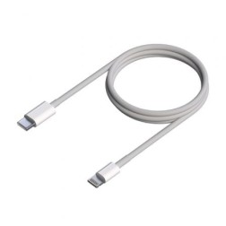 Cable USB 2-0 Tipo-C Lightning Aisens A102-0543- USB Tipo-C Macho - Lightning Macho- Hasta 2-5W- 60Mbps- 50cm- Blanco
