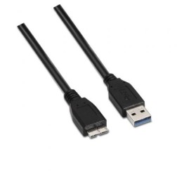 Cable USB 3-0 Aisens A105-0043- USB Macho - MicroUSB Macho- 1m- Negro