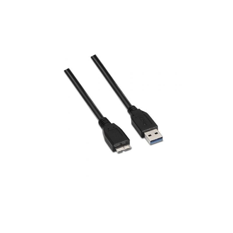 Cable USB 3-0 Aisens A105-0043- USB Macho - MicroUSB Macho- 1m- Negro