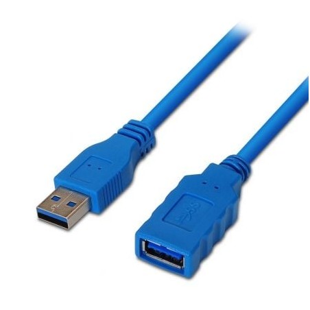 Cable Alargador USB 3-0 Aisens A105-0045- USB Macho - USB Hembra- 1m - Azul