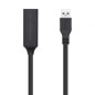 Cable Alargador USB 3-0 con Amplificador Aisens A105-0407- USB Macho - USB Hembra- 5m- Negro