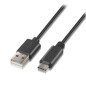 Cable USB 2-0 Tipo-C Aisens A107-0050- USB Tipo-C Macho - USB Macho- 50cm- Negro
