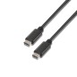 Cable USB 2-0 Tipo-C Aisens A107-0055- USB Tipo-C Macho - USB Tipo-C Macho- 50cm- Negro