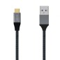 Cable USB 3-1 Aisens A107-0633- USB Tipo-C Macho - USB Macho- Hasta 27W- 1250Mbps- 2m- Gris