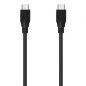 Cable USB 3-2 Tipo-C Aisens A107-0704 20GBPS 5A 100W- USB Tipo-C Macho - USB Tipo-C Macho- Hasta 100W- 2500Mbps- 2m- Negro