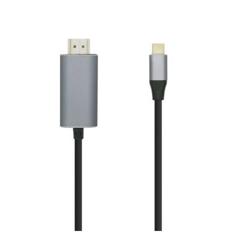 Cable Conversor Aisens A109-0392- USB Tipo-C Macho - HDMI Macho- 0-8m- Negro