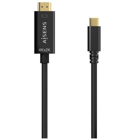Cable Conversor HDMI 4K Aisens A109-0623- USB Tipo-C Macho - HDMI Macho- 80cm- Negro