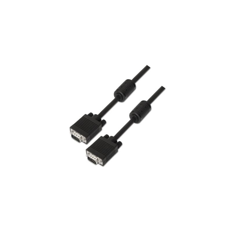 Cable SVGA Aisens A113-0074- HDB15 Macho - HDB15 Macho- Hasta 3W- 10Mbps- 10m- Negro