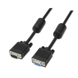 Cable SVGA Aisens A113-0079- VGA Macho - VGA Hembra- Hasta 3W- 10Mbps- 3m- Negro