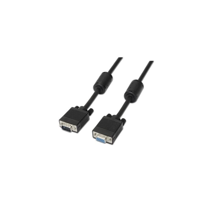 Cable SVGA Aisens A113-0079- VGA Macho - VGA Hembra- Hasta 3W- 10Mbps- 3m- Negro
