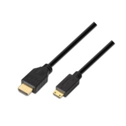 Cable HDMI Aisens A119-0115- HDMI Macho - Mini HDMI Macho- Hasta 10W- 720Mbps- 3m- Negro
