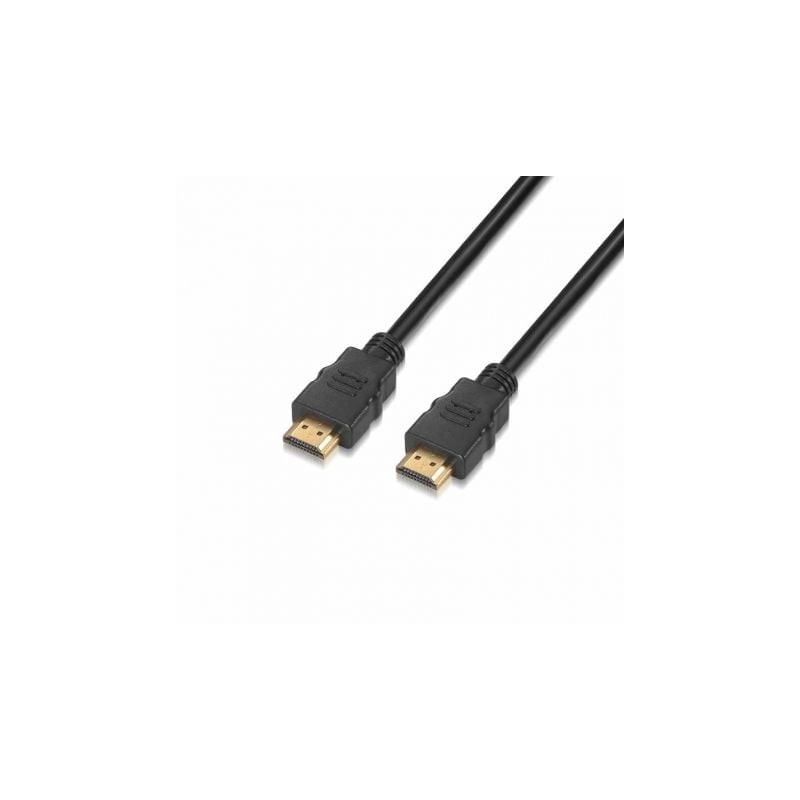 Cable HDMI 2-0 4K Aisens A120-0118- HDMI Macho - HDMI Macho- Hasta 10W- 2250Mbps- 50cm- Certificado- Negro