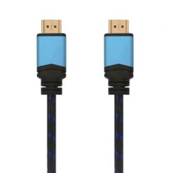 Cable HDMI 2-0 4K Aisens A120-0358- HDMI Macho - HDMI Macho- Hasta 10W- 2250Mbps- 3m- Negro- Azul
