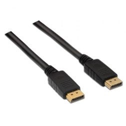 Cable DisplayPort 1-2 4K Aisens A124-0129- DisplayPort Macho - DisplayPort Macho- Hasta 5W- 2300Mbps- 2m- Negro