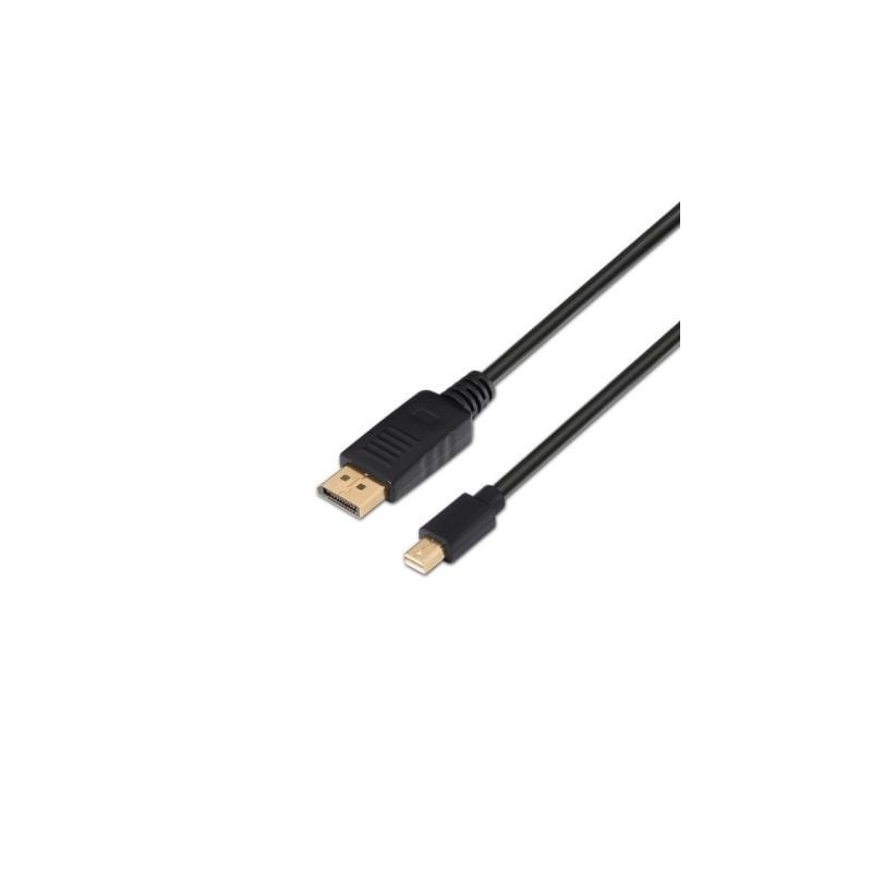 Cable Conversor Aisens A124-0132- DisplayPort Macho - Mini DisplayPort Macho- 3m- Negro