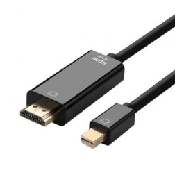 Cable Conversor Aisens A125-0361- Mini DisplayPort Macho - HDMI Macho- Hasta 5W- 2300Mbps- 2m- Negro