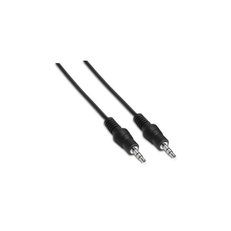 Cable Estéreo Aisens A128-0141- Jack 3-5 Macho - Jack 3-5 Macho- Hasta 0-1W- 30cm- Negro