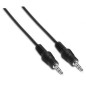 Cable Estéreo Aisens A128-0141- Jack 3-5 Macho - Jack 3-5 Macho- Hasta 0-1W- 30cm- Negro